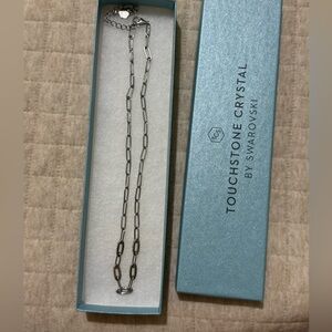 Touchstone Crystal by Swarovski Silver Chain Necklace